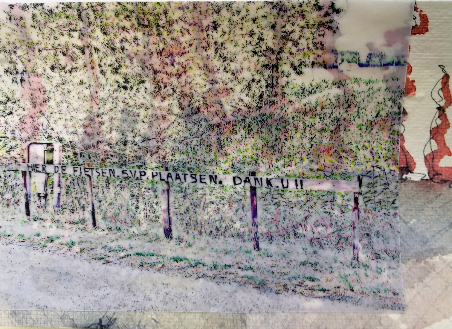 Hier de fietsen s.v.p. plaatsen. Dank U!!