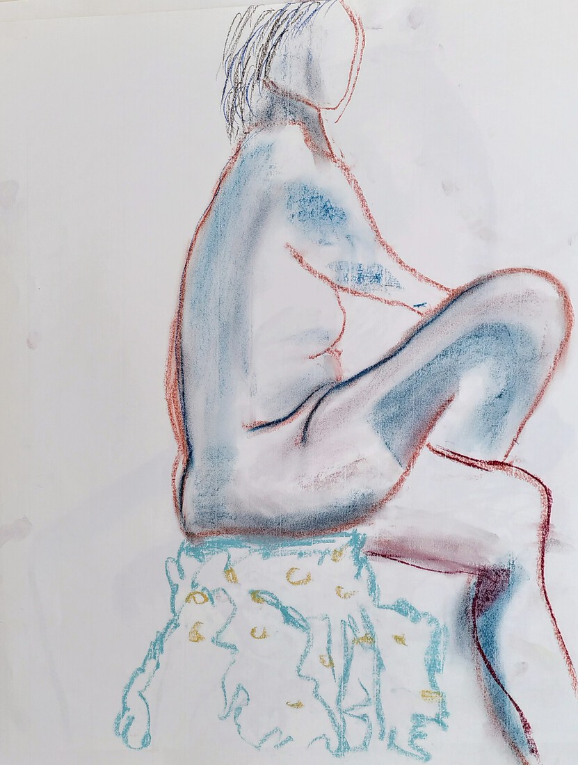 Op zachte jas zitten.