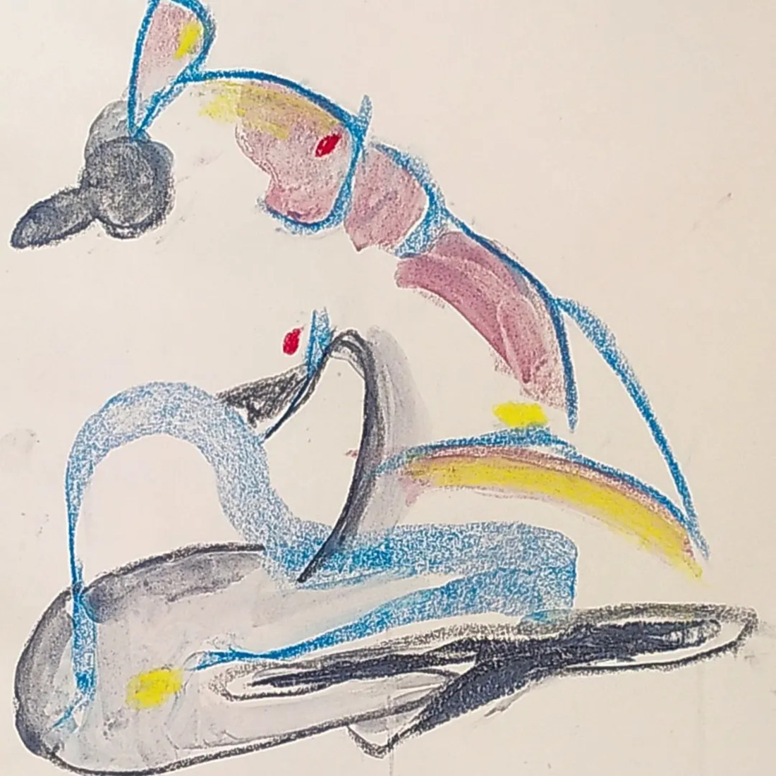 Model met blauwe jas