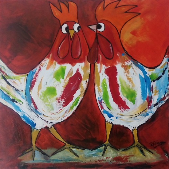 Onderzoekende kippen