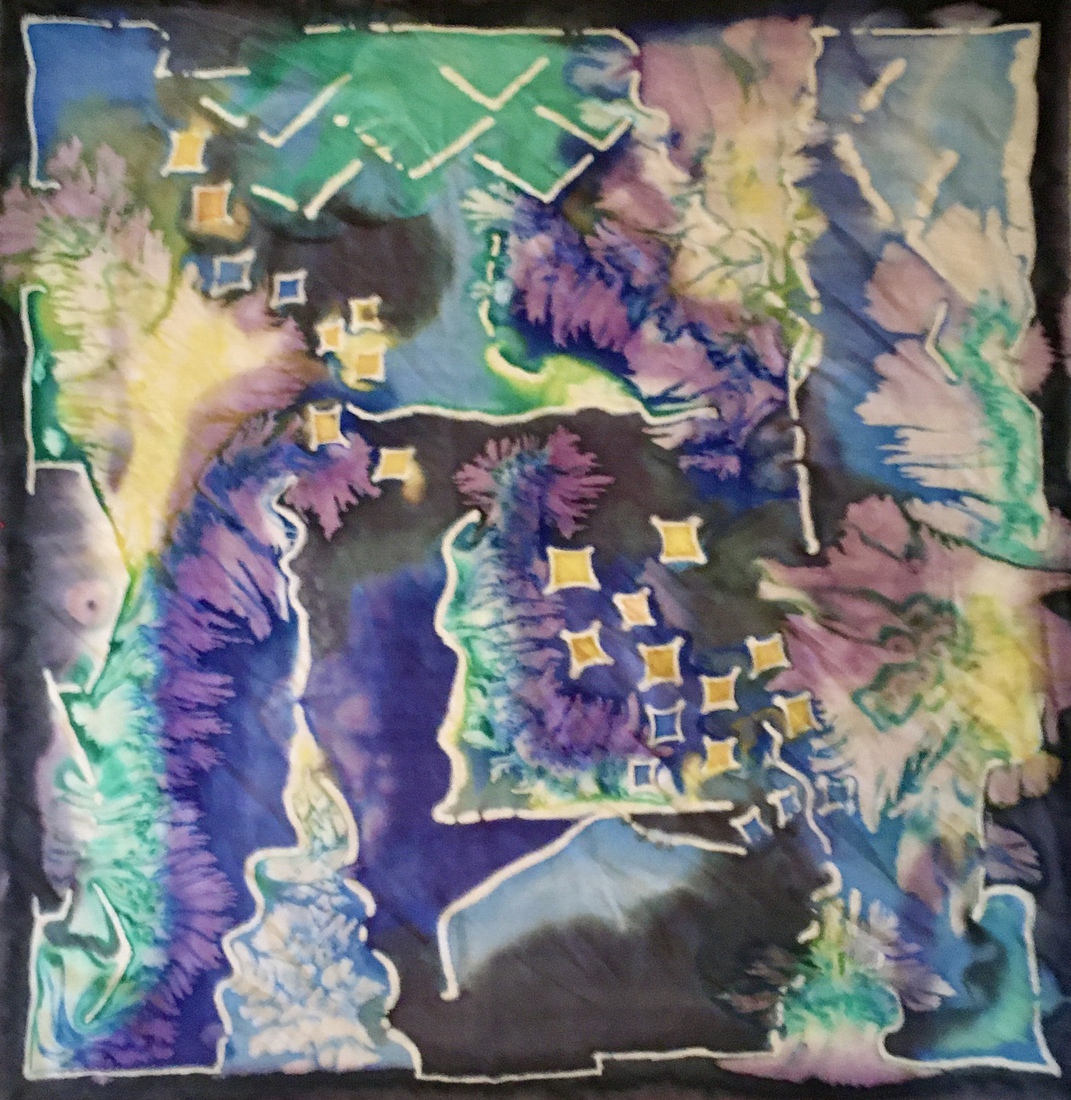 Zijden sjaal abstract