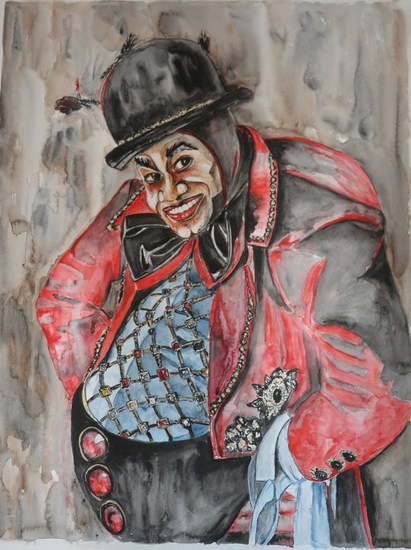 man met hoed cirque du soleil