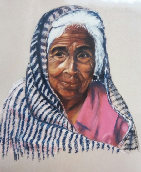 Indiaanse vrouw op het eiland Janitzio