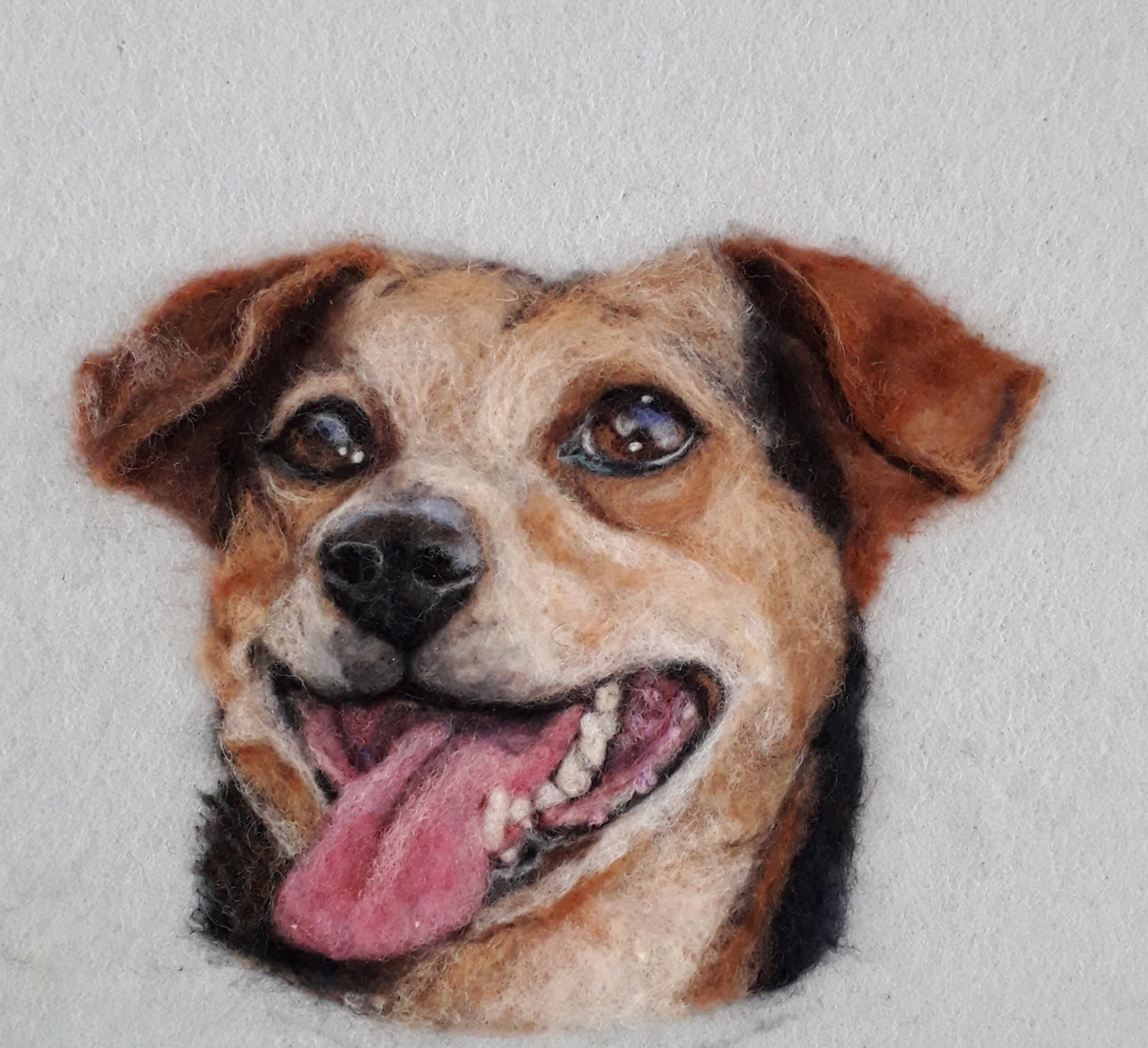 hondenportret 2D naaldvilten van wol