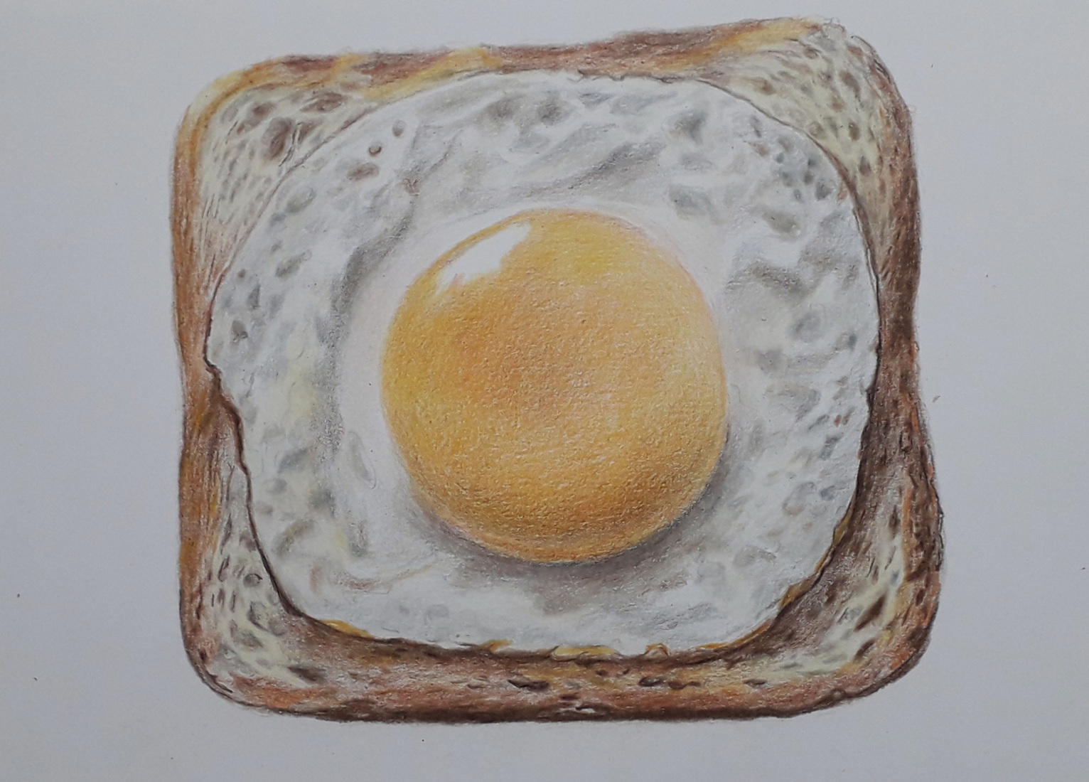 gebakken ei op brood
