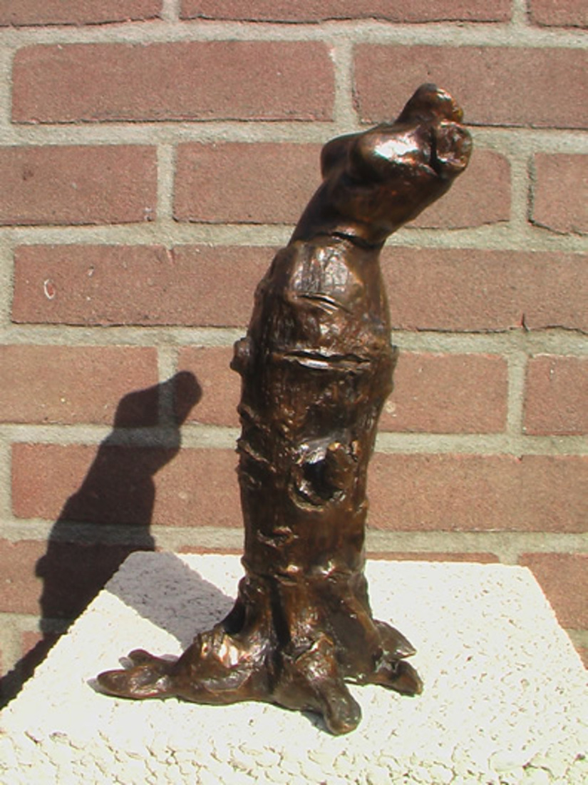 Bronzen fantasie boomvrouw