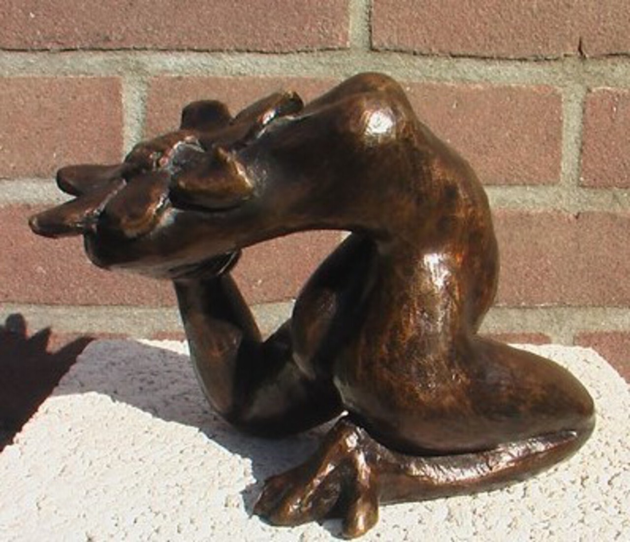 Bronzen fantasie bloemgeestvrouw