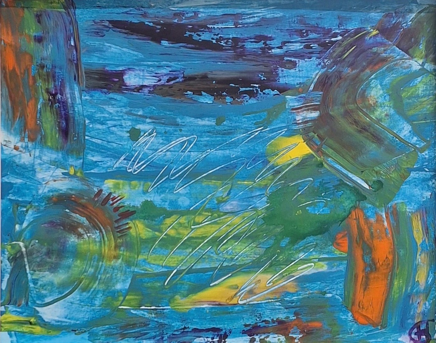 Abstract blauw