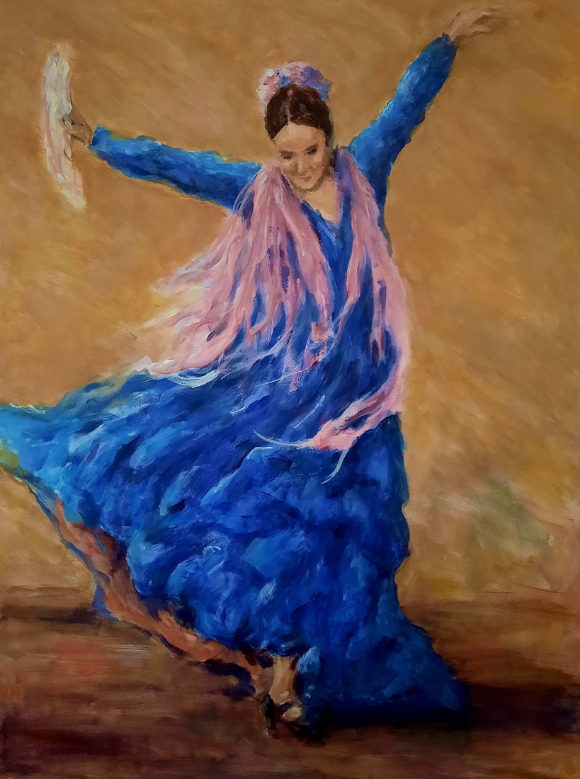 Flamenco in blue