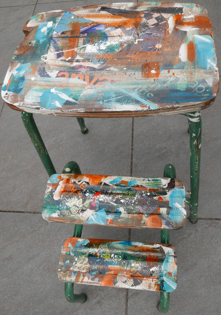 gerecycled retro/vintage trapkrukje.