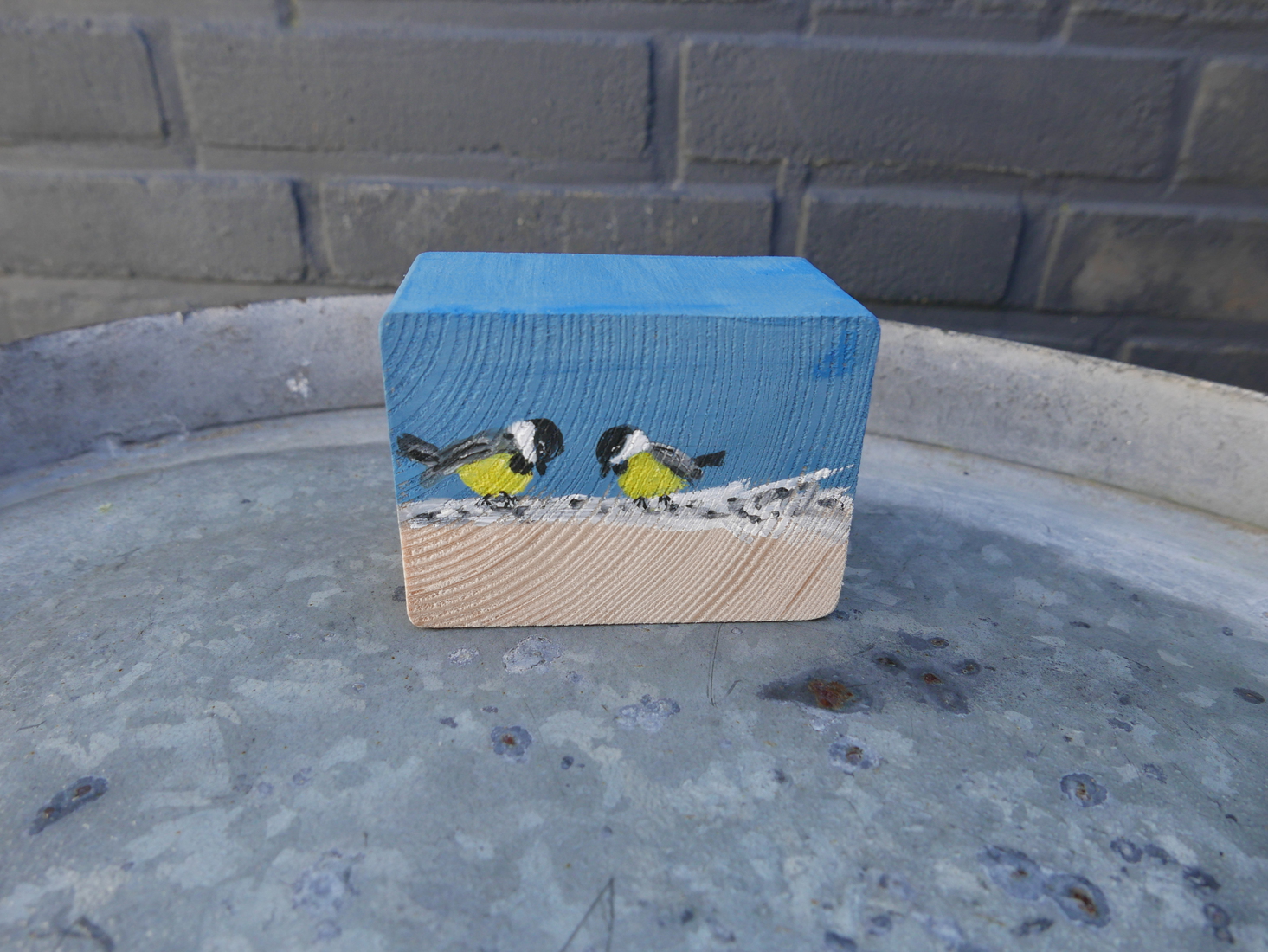 decoratief houten blok