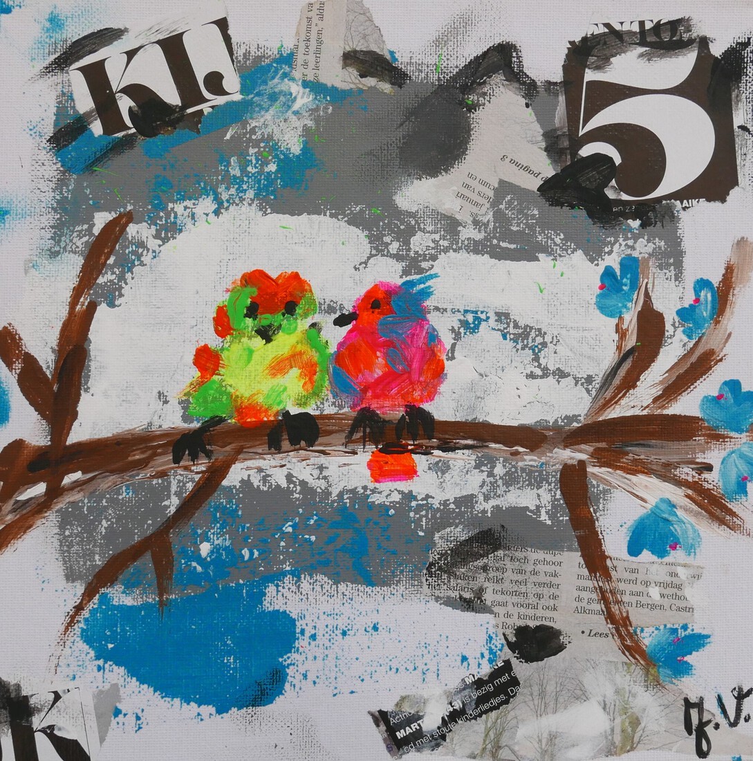  Birds on canvasboard