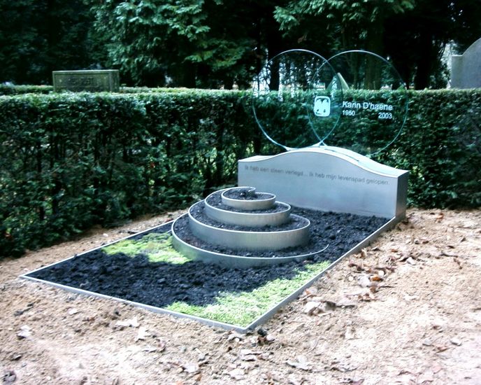 grafmonument rvs en glas