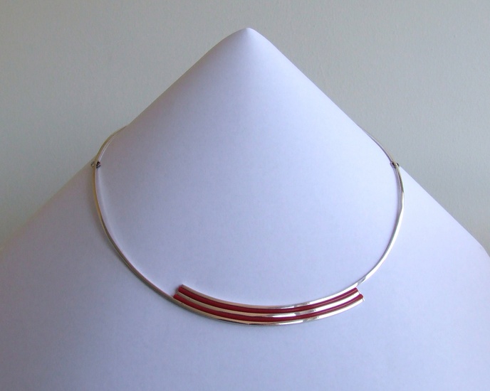 halssieraad zilver- en kunststofband