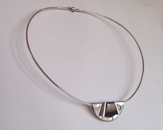 zilveren hanger trapezium