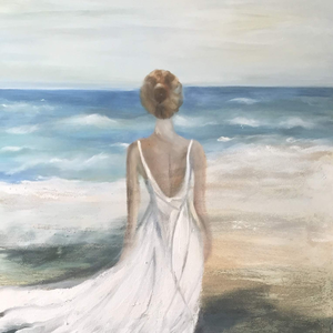 Dit schilderij werd gemaakt tijdens de Coronacrisis.
Mijn impasse met de zee bracht dit werk tot stand. Zeeën en oceanen verenigen de wereld waardoor we onafscheidelijk met elkaar verbonden zijn. 
Het “blijf in je kot” deed mij beseffen dat spontaan even uitwaaien aan zee er niet direct zou inzitten en zo ontstond deze creatie. 
Met het idee “als we zelf niet naar de zee kunnen gaan, dan schilder ik haar” zodat de verbondenheid blijft en het verlangen niet verdwijnt.