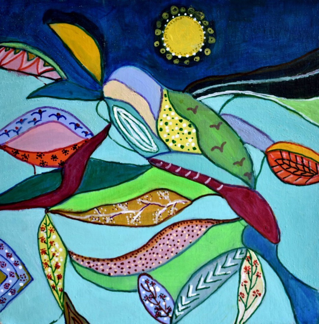 abstract zonnig landschap