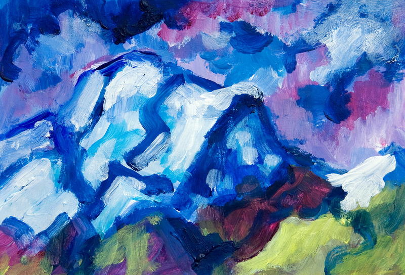 Mont Blanc (ZW) in de zomer