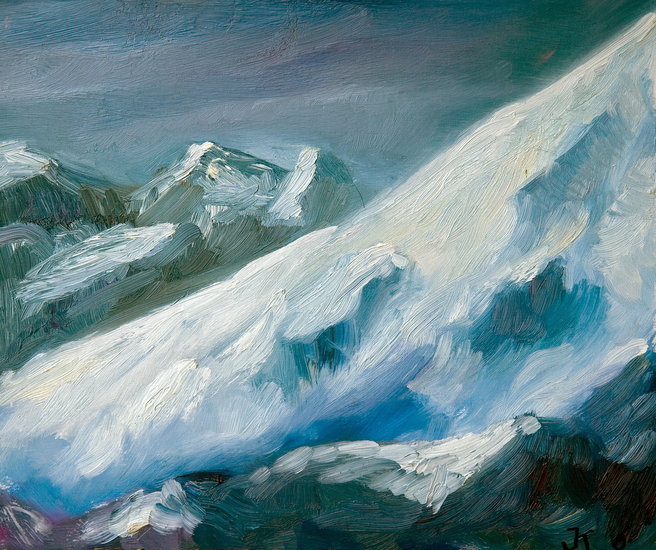 winter in de hoge alpen