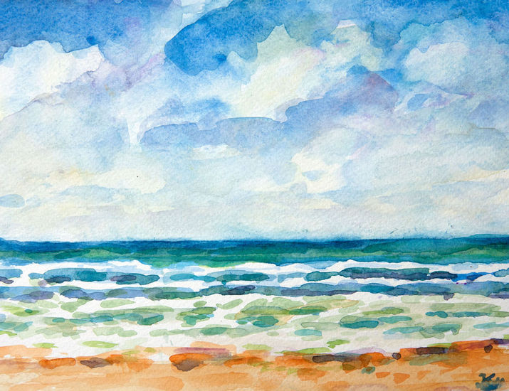 atlantc ocean 1 watercolor