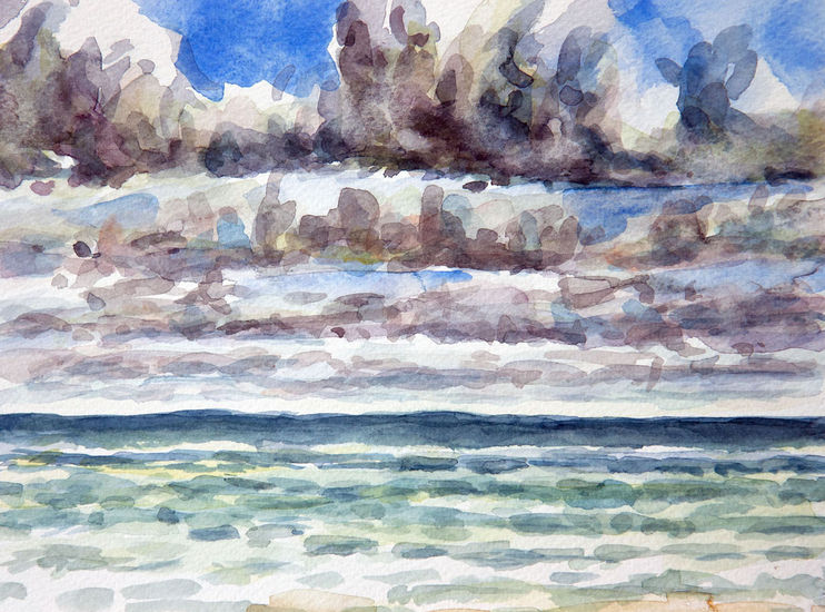 Atlantic Ocean 2 watercolor