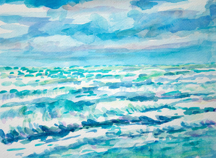 Atlantic Ocean 3 watercolor