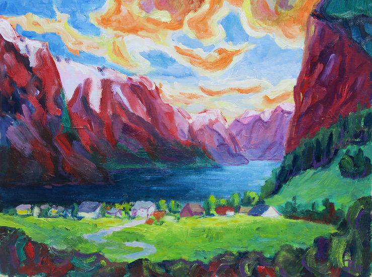 Undredal aan de Aurlandsfjord