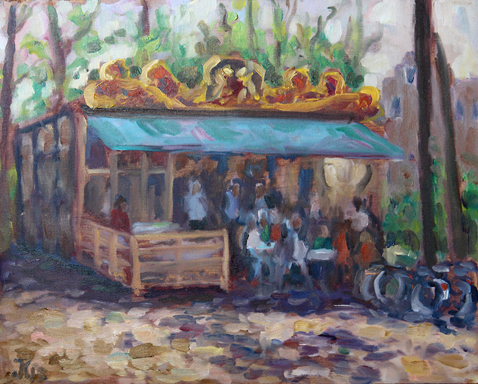 Laren, Poffertjeskraam de Brink