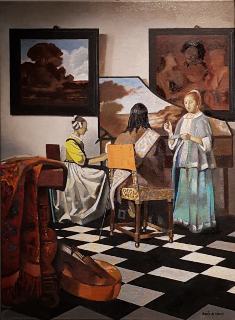 Het Concert naar Johannes Vermeer