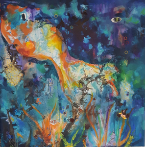 Zero-waste art met diverse materialen van papier, foto's, natuurlijke materialen tot 