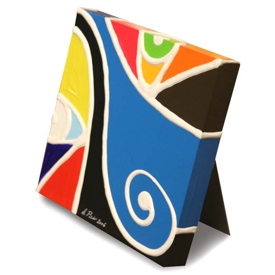 Ornamentje 2 gezichten op staander variant