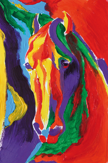 Colourful horse