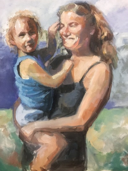 Portret dochter en kleindochter