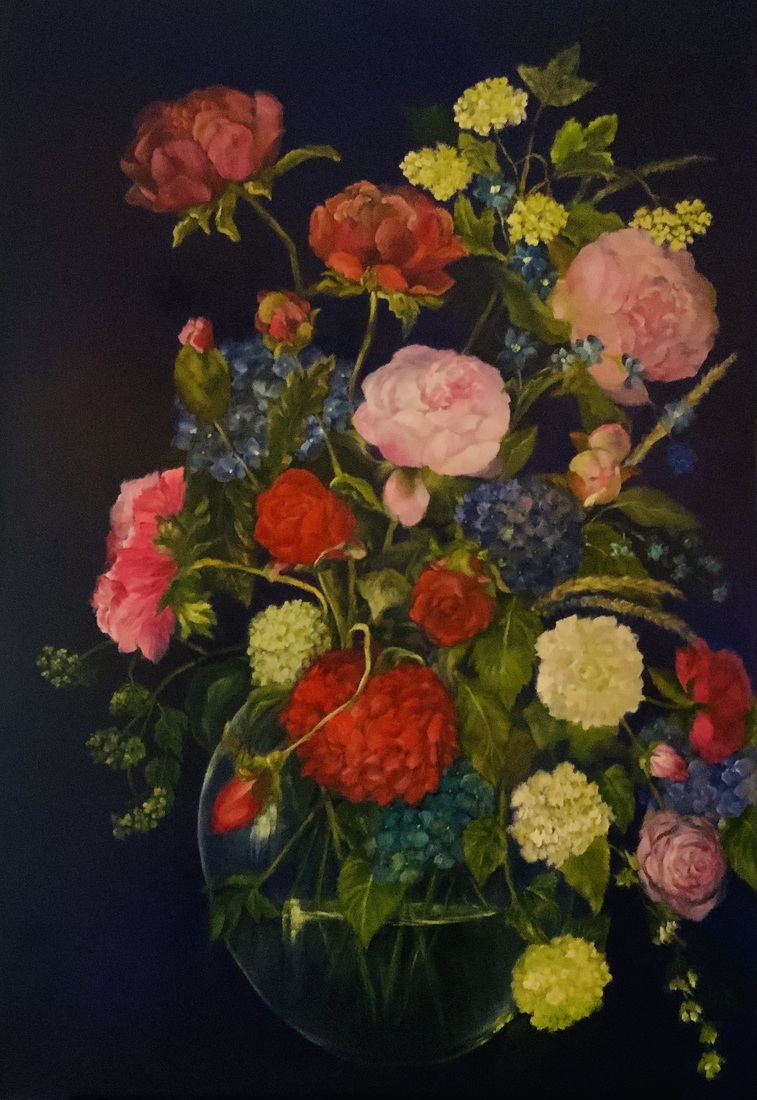 Boeket bloemen-stilleven 