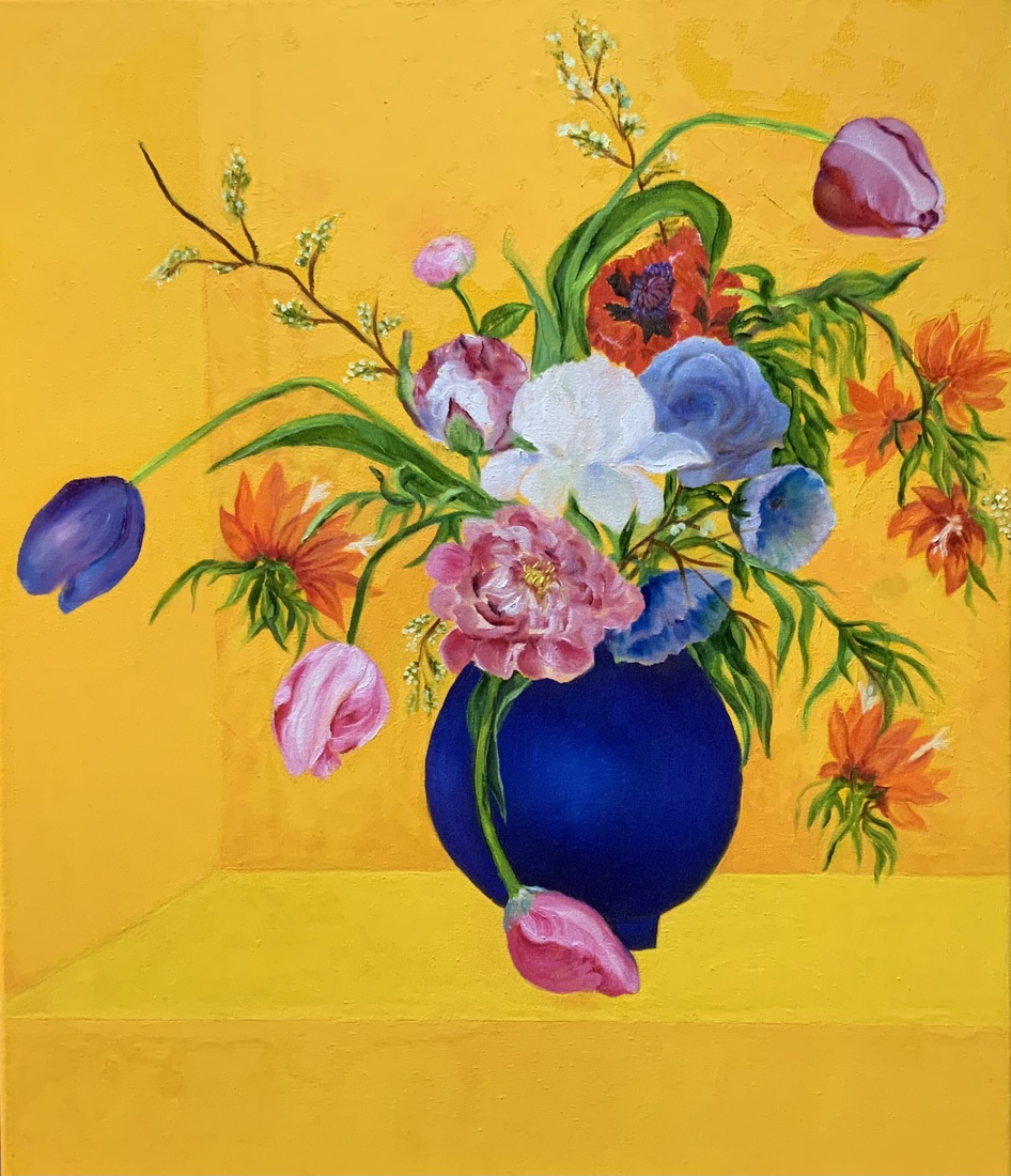 still life with various flowers 