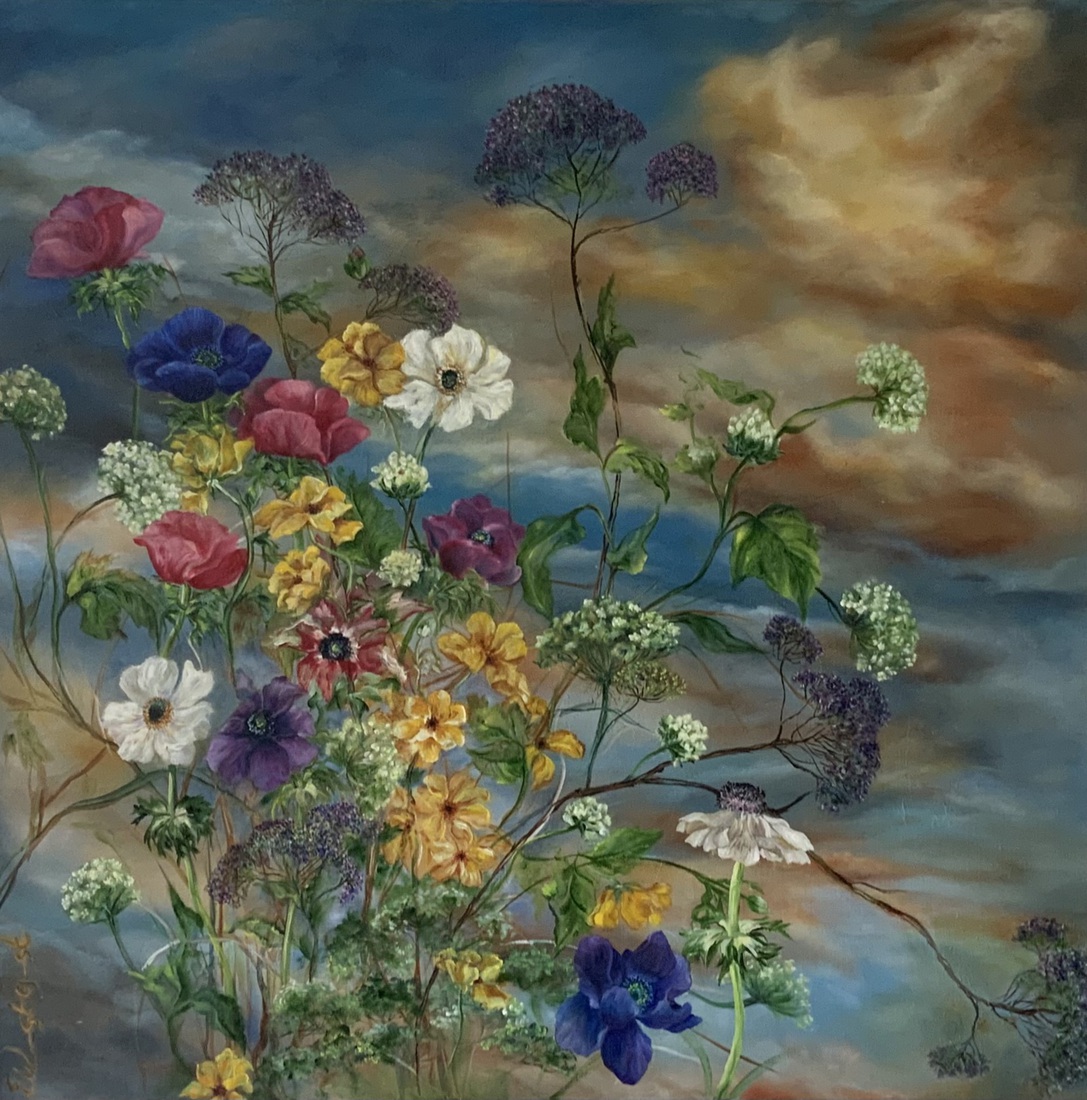 annemonen - vlinder anemoon in the air 