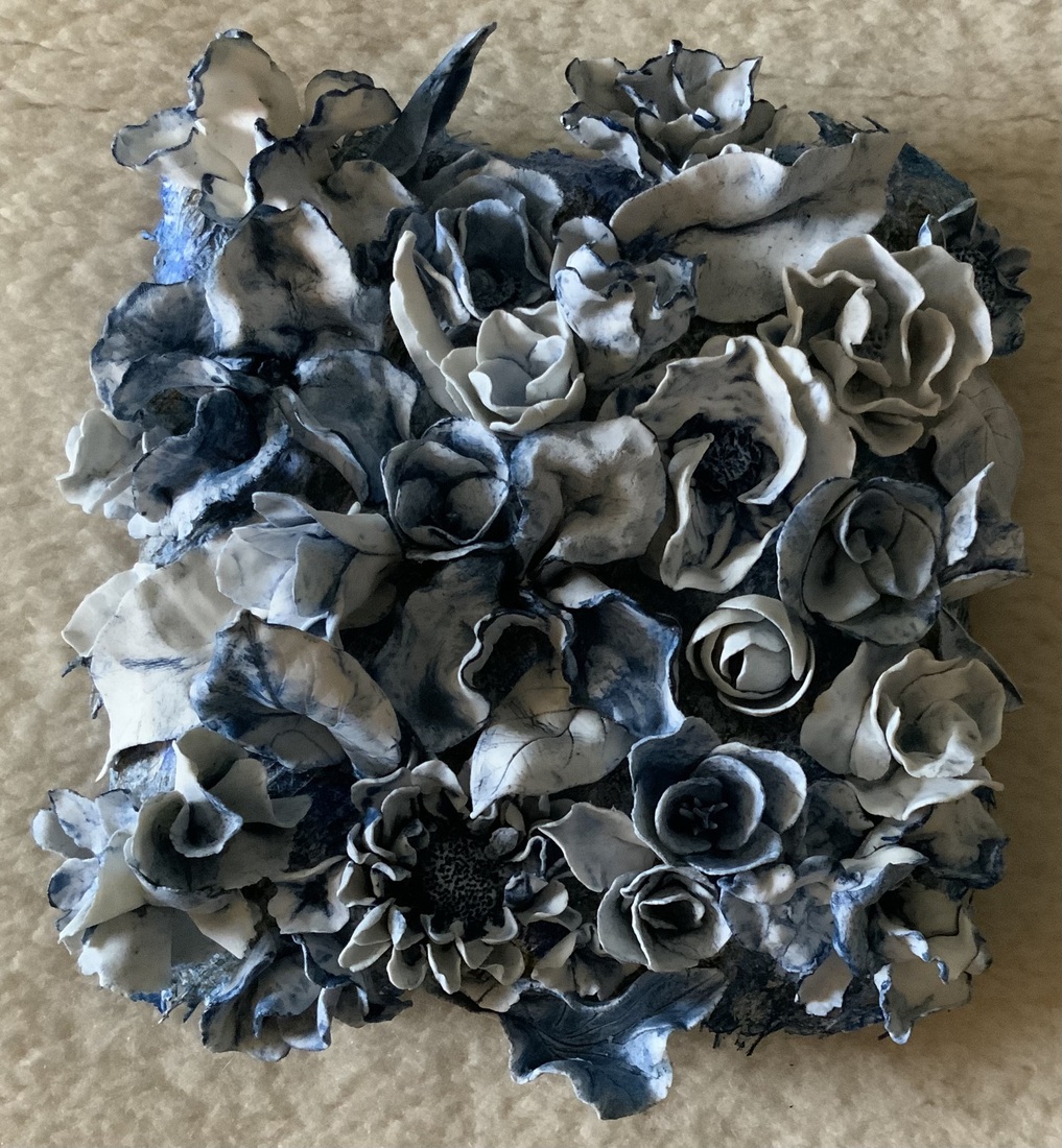 3D Flower Wall Art ‘porselein’ 02