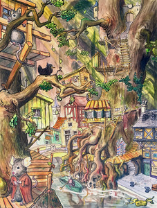 Werken die gepaard gaan met een verhaal. Zoals het verhaal van Milo het Muisje.