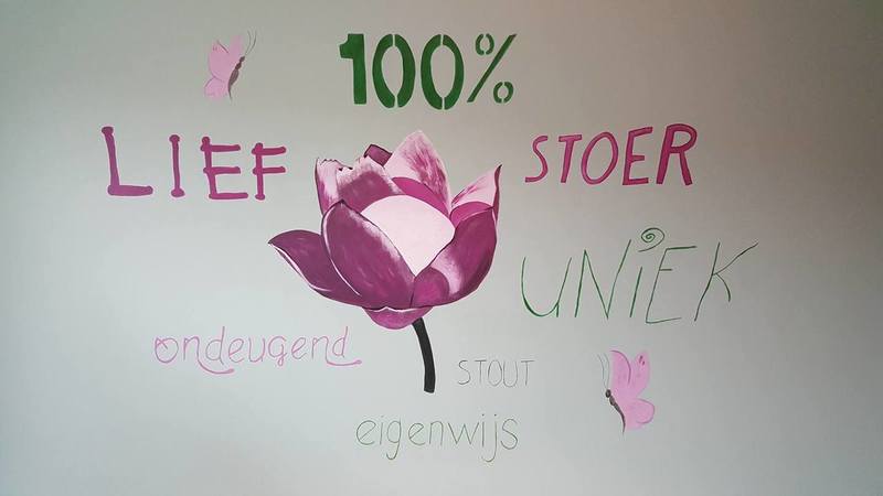tulp met tekst