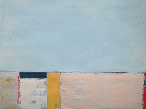 Geabstraheerde landschappen uit Nederland of andere delen van Europa, vervaardigd via de collagetechniek, met behulp van papier, linnen, gesso, acrylverf en aquarelverf met als basis goede kwaliteit aquarelpapier.