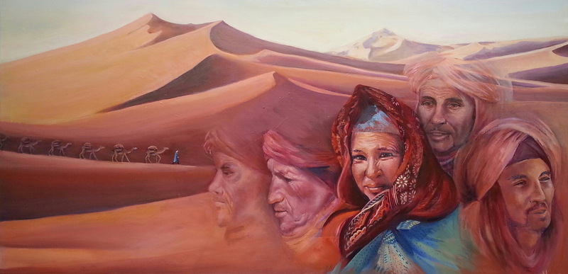 Marokkaanse nomaden in Erg Chebi Zandduinen