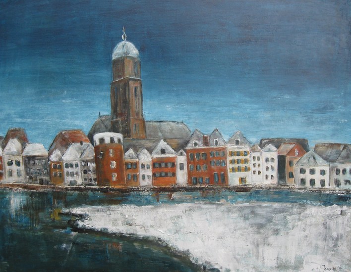 Deventer in de sneeuw