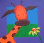 Kleine speelse schilderijtjes voor op de kinderkamer.