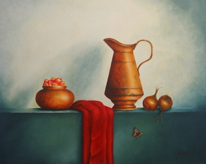 Stilleven met wilde appeltjes