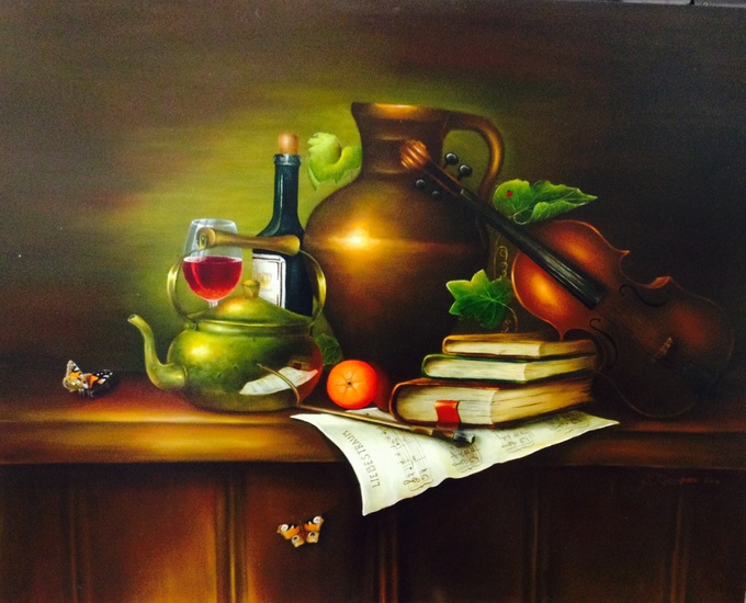 Stilleven met viool