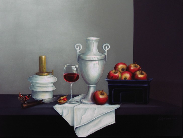 Stilleven met Petroleumlamp