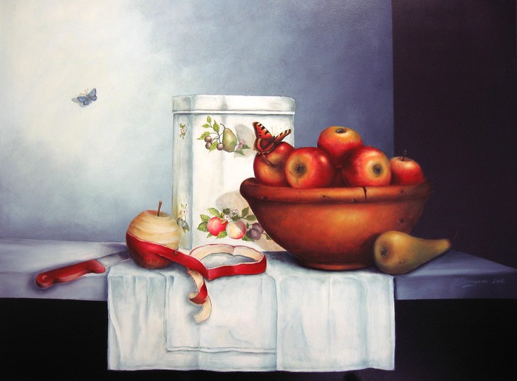 Stilleven met appels