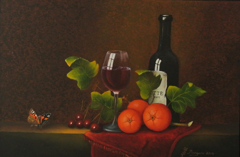 Stilleven met drie sinaasappels