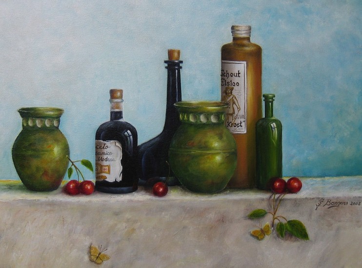 Stilleven met Mexicaanse kruikjes