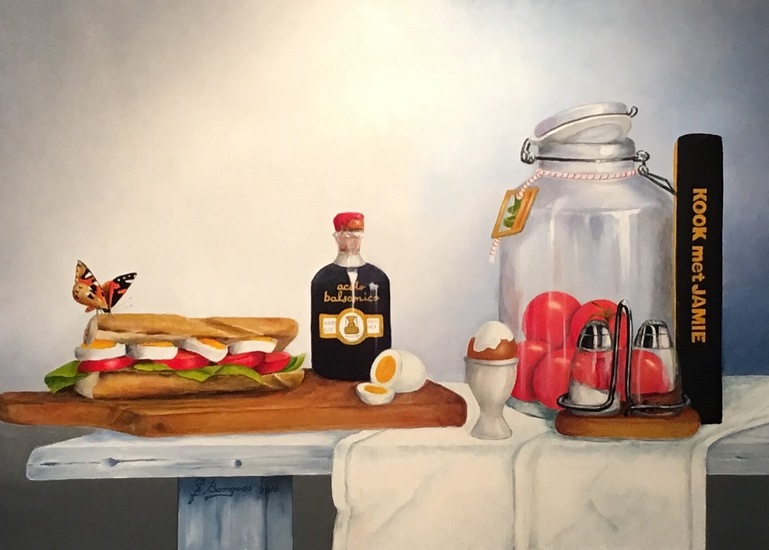 Stilleven : Broodje gezond